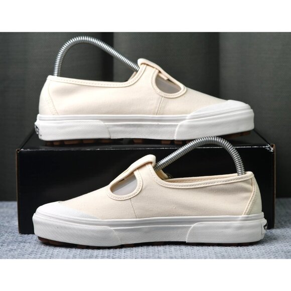 New! Size: 7.5 Women | Vans Style 93 Mary Jane Canvas Buckle Shoes Off White - Picture 10 of 13